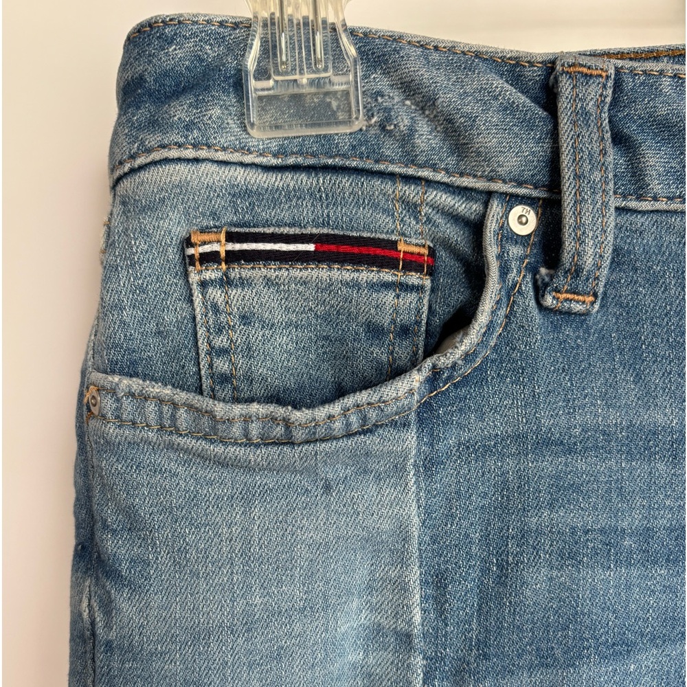 Tommy Hilfiger High Rise Straight Ankle Two Tone Released Hem‎ Jeans - size 2 - Picture 7 of 15